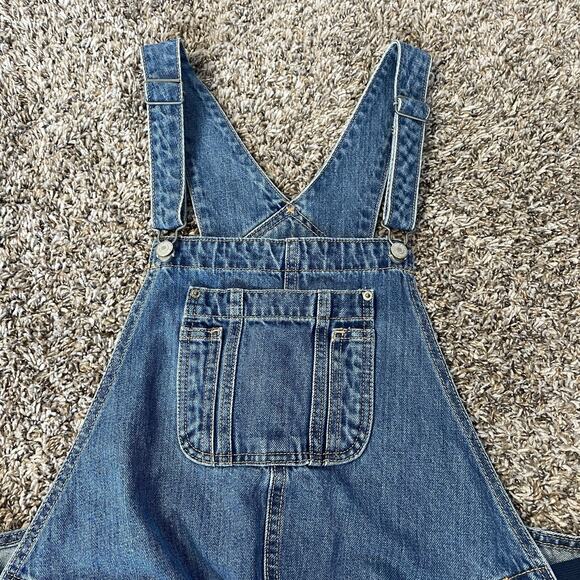 Old Navy Maternity Overalls Size XL Blue Jean Denim Shortalls Cut Offs Casual - Picture 2 of 9
